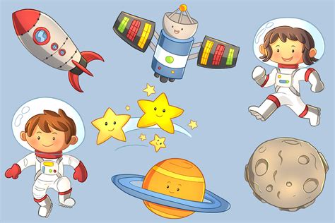 Space Kids Clip Art Collection By Keepin It Kawaii