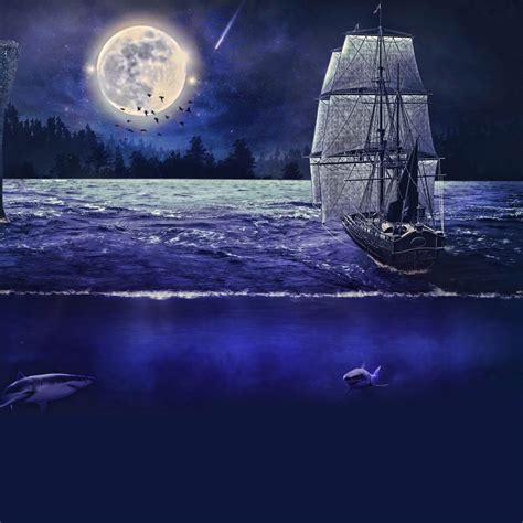 Moonlight Sail Ipad Air Wallpapers Free Download