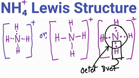 NH4 Lewis Structure Lewis Dot Structure For NH4 Ammonium Ion