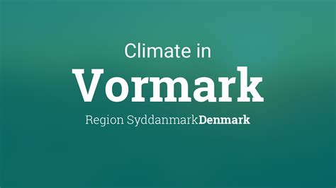 Climate And Weather Averages In Vormark Denmark
