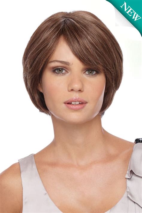 Graduated Bob With Side Swept Bangs Front Lace Wigs Human Hair
