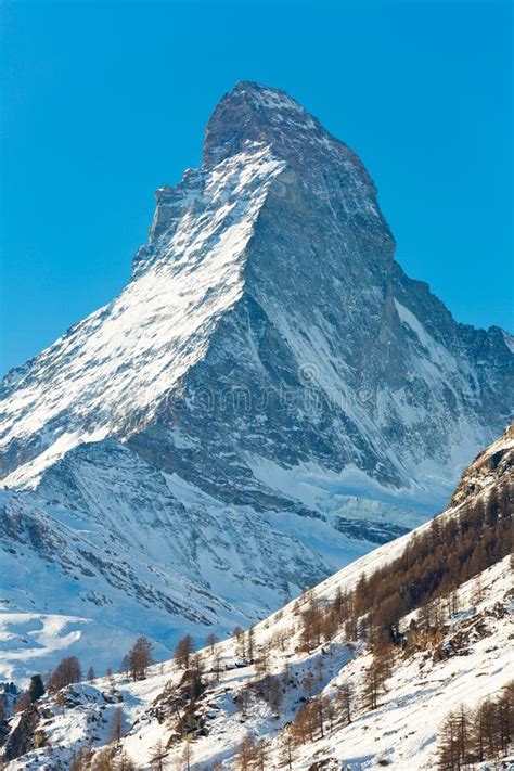 Photo Of Matterhorn Mountain Canton Of Valais Switzerland Stock Photo