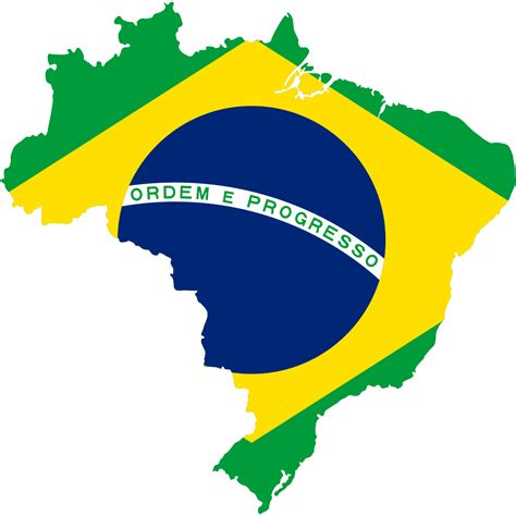 Mapa Do Brasil Com A Bandeira