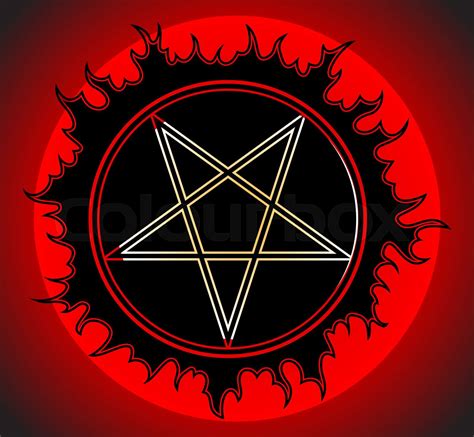 Black Pentagram Icon Stock Vector Colourbox