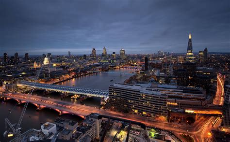 Download St Paul Thames River London Aerial Wallpaper