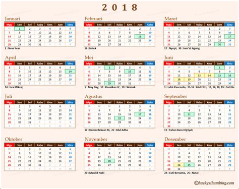 Ga voor de volledige uitslag naar: Kalender 2018 Indonesia dan Libur Nasional | Chocky Sihombing