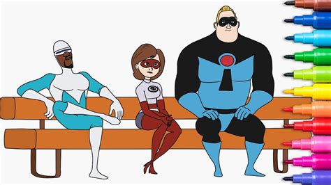 You can also practice drawing and coloring your INCREDIBLES 2. Mr. Incredible, Elastigirl, Frozone ...