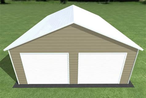 24x30 Boxed Eave Style Metal Garage Alans Factory Outlet