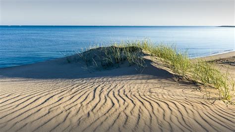 Nature Landscape Sand Dunes Sea Grass Horizon Australia Hd Wallpaper