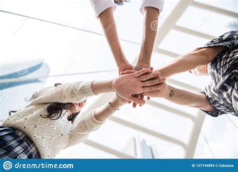 Teamwork Join Hand Together Stock Photo Image Of Office Concept