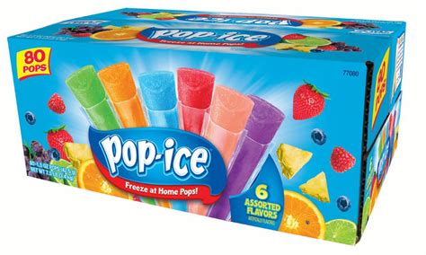 Pop Ice Assorted Flavors Freezer Pops 15 Fl Oz 80 Count Walmart