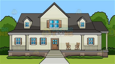 Maybe you would like to learn more about one of these? A House With Big Front Porch Background - Clipart Cartoons ...