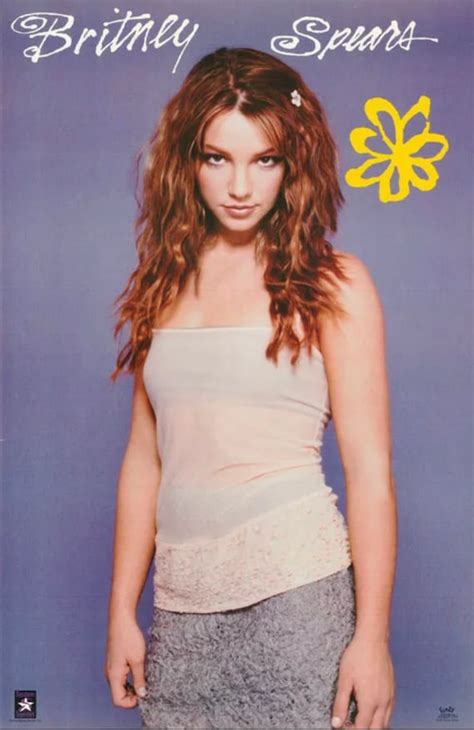 Rare Original Vintage 1999 Brittany Spears Flower Music Poster Etsy