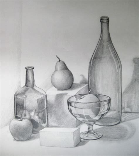 Glass And Bottle Drawings Using Ellipses Secondary Eastbrook School