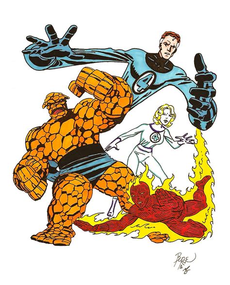 The Fantastic Four By John Byrne Comic Book Board Comic Book Artwork