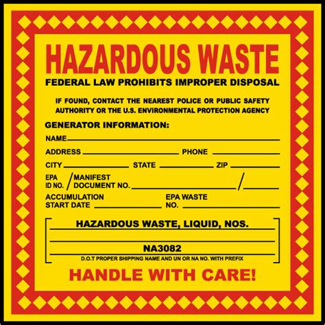 Hazardous Waste Label L2423 - by SafetySign.com