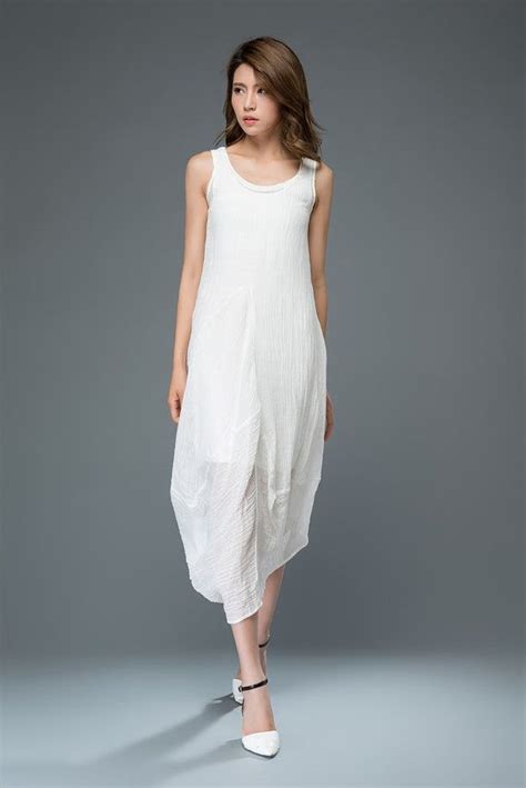 Linen Dress White Women S Dress C905 By YL1dress On Etsy White Dress