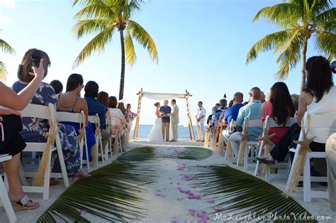 Palm Frond Aisle With Flower Pedals Beach Wedding Key Largo Marriott
