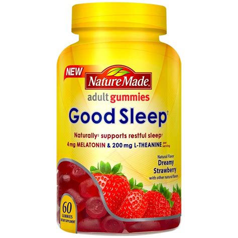 Nature Made Good Sleep Gummies Melatonin 4mg L Theanine 200mg