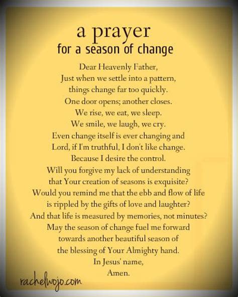 A Prayer For A Season Of Change Happenings Beautiful Prayers And