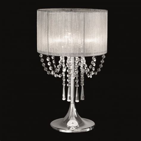 Franklin T970 3 Light Chrome And Crystal Table Lamp Lighting From The