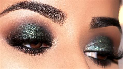 Glamorous Intense Green Smokey Eye Look Makeup Tutorial YouTube