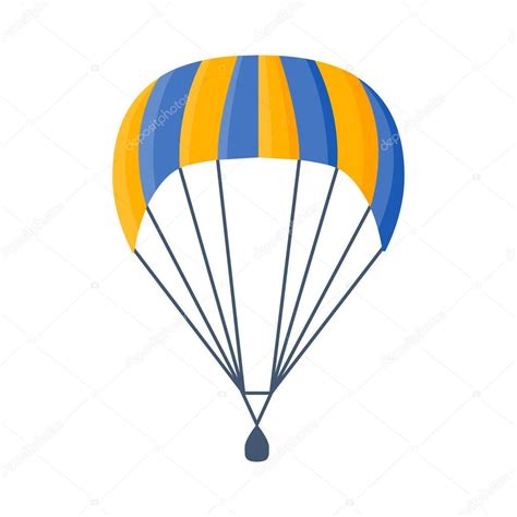Parachute Vector Illustration Fly — Stock Vector ©
