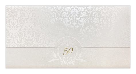 Edle perlmuttfarbene glänzende einladung zur goldenen hochzeit. Barocke Einladungskarte perlmutt mit wählbarer ...