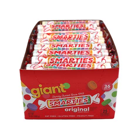 Smarties 36c Giant Smartie Rolls Casani Candy Co
