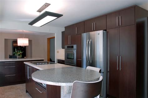 Our team offers professional priming. Echo Wood Slab Doors Kitchen Cabinetry - Modern - Kitchen ...