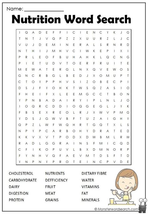 Nutrition Word Search | Nutrition, Nutrition recipes, Studying food