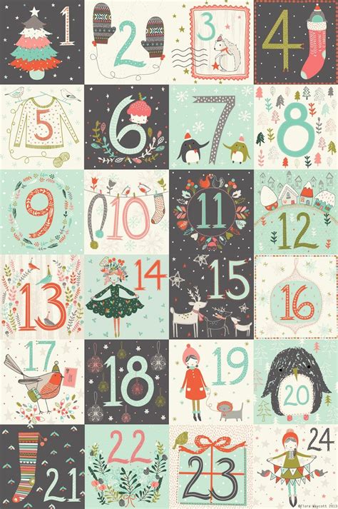 Printable Numbers For Advent Calendar