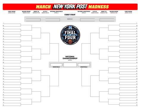 Ncaa Blank Bracket Printable Printable Blank World