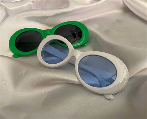 vintage retro kurt cobain oval clout y2k sunglasses perfect etsy
