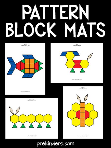 Pattern Block Mat Freebies Grade Onederful