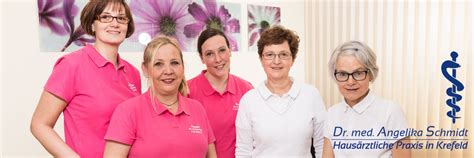 Finden sie schnell einen hausarzt in krefeld oder einen behandler und vereinbaren sie ihren termin mit wenigen klicks kostenlos online. Ihre Hausärztinnen in Krefeld, Dr. med. Angelika Schmidt