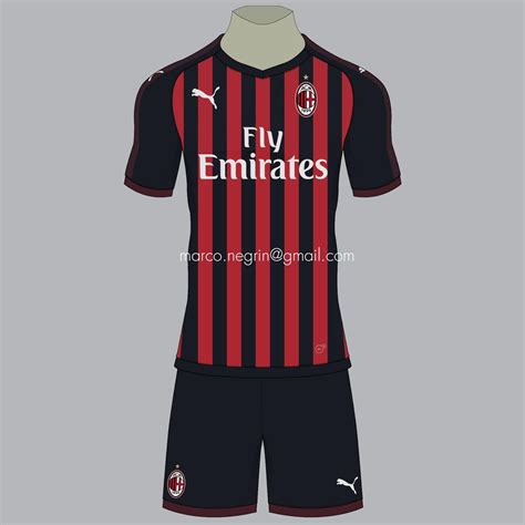 Like & share this to your friends to find them the new dls kits. Puma AC Milan 18-19 Home, Away & Third Concept Kits by ...