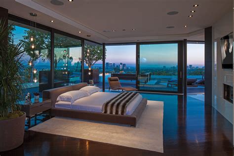 Glass Walled Bedroom Interior Design Ideas