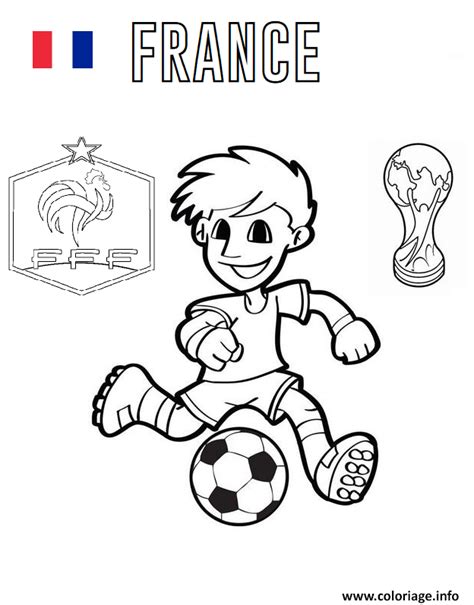 Coloriage France Football Coupe Du Monde 2018 Dessin Foot à Imprimer
