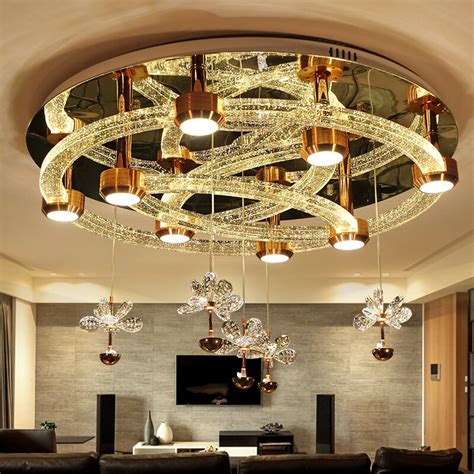 10% coupon applied at checkout. IWHD Modern LED Ceiling Light Fixtures Crystal Ceiling ...