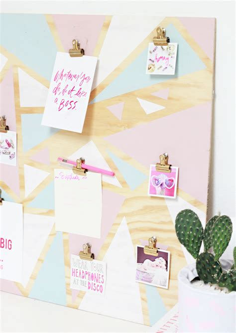 Diy Geometric Organization Inspiration Board A Bubbly Life