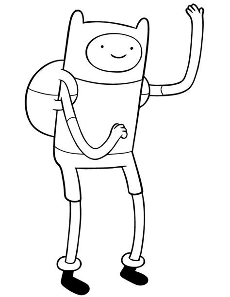Adventure Time Coloring Page Finn Cartoon Coloring Page Coloring Home