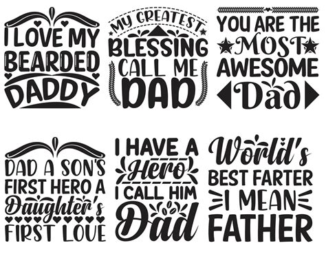 Happy Fathers Day Svg T Shirt Design Bundle 7743737 Vector Art At Vecteezy