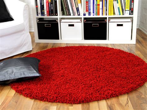 Passende runde teppiche online kaufen kibek. Hochflor Langflor Shaggy Teppich Aloha Rot Rund Teppiche ...