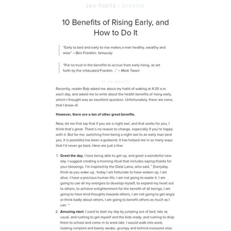 10 Benefits Of Rising Early And How To Do It Pearltrees