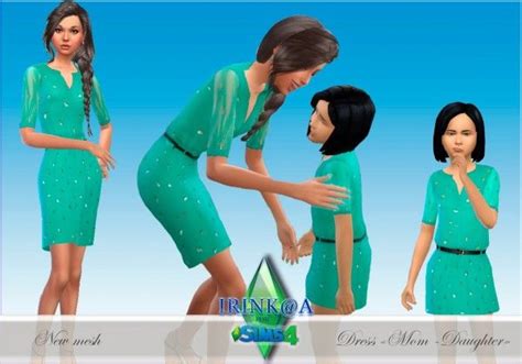 Irinka Dress Momdaughter • Sims 4 Downloads Sims 4 Sims Sims 4