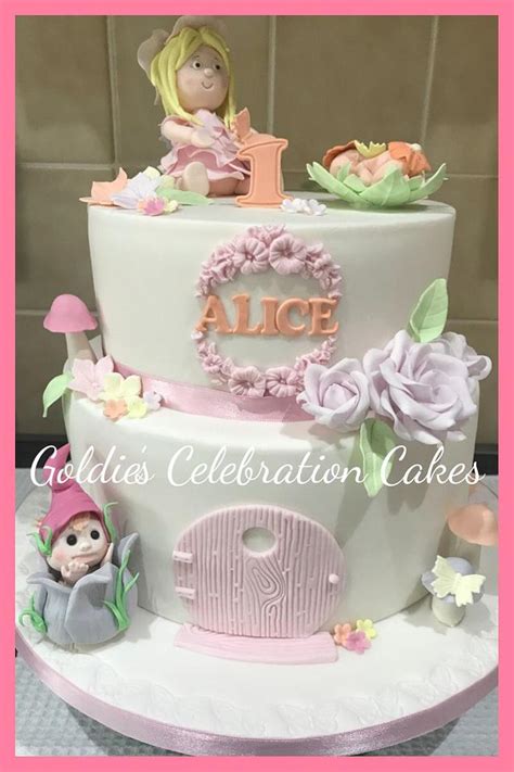 Fairies And Flowers 1st Birthday Cake Decorated Cake By Cakesdecor