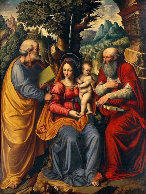 Madonna E Bambino Con San Pietro E San Girolamo Veneranda Biblioteca