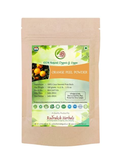Organic Orange Peel Powder Packaging Size 100g At Rs 265kg In Jaipur