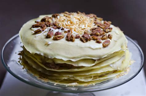 Chocolate ganache enrobes 4 cake layers and 3 mousse layers. Coconut Rum Chocolate Mousse Crepe Cake - The Sunday Pastry